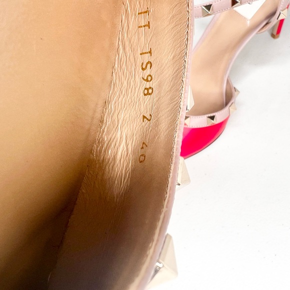 NWT Valentino Garavani Kitten Sling Back Rockstud Pump Heels Size 40/ 9.5 - Picture 10 of 10